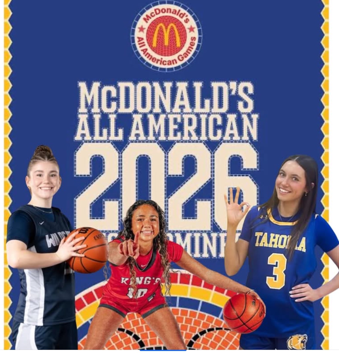 Northwest-linked athletes highlighted in a McDonald's All-American 2026 nominee graphic.